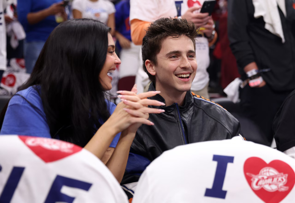 Kylie Jenner Timothée Chalamet Knicks game